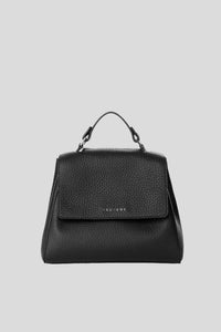 Borsa piccola in pelle martella nera