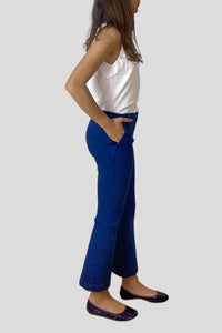 Pantaloni  Kiltie in cotone blu
